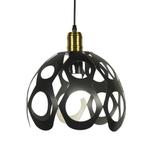 Moderne Koepelvormige Hanglamp Zwart Scaldare Torano, Huis en Inrichting, Lampen | Overige, Nieuw, Verzenden