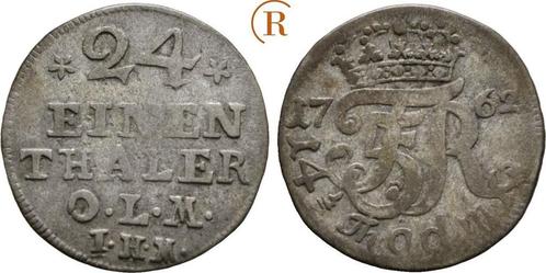 1/24 taler, daalder 1762 Ihm Oldenburg Grafschaft: Friedr..., Postzegels en Munten, Munten | Europa | Niet-Euromunten, Verzenden