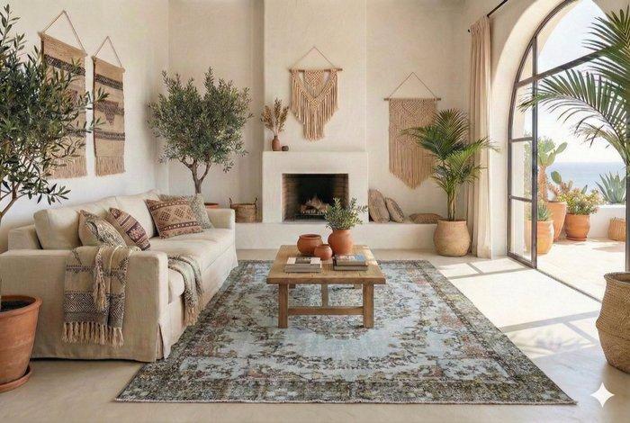 Boheemse vintage - Vloerkleed - 300 cm - 175 cm - met, Huis en Inrichting, Stoffering | Tapijten en Kleden