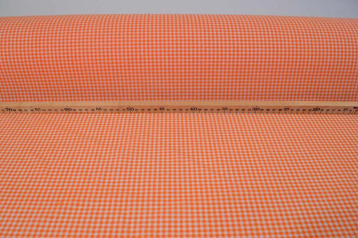 Boerenbont Ruitjes 0.3 CM Oranje, Hobby en Vrije tijd, Stoffen en Lappen