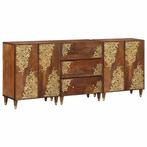 vidaXL Badkamermeubelset 3 pcs Honingbruin en Goud 180 x 33, Huis en Inrichting, Kasten | Overige, Verzenden, Nieuw