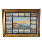 Italiaanse school (XX) - 17 miniature raffiguranti Napoli, Antiek en Kunst