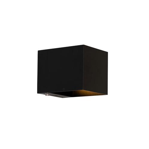 Wandlamp zwart incl. LED en touch dimmer oplaadbaar - Joris, Huis en Inrichting, Lampen | Wandlampen, Nieuw