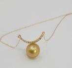 Ketting met hanger - 18 karaat Geel goud - 0.20ct. tw. -, Sieraden, Tassen en Uiterlijk, Antieke sieraden