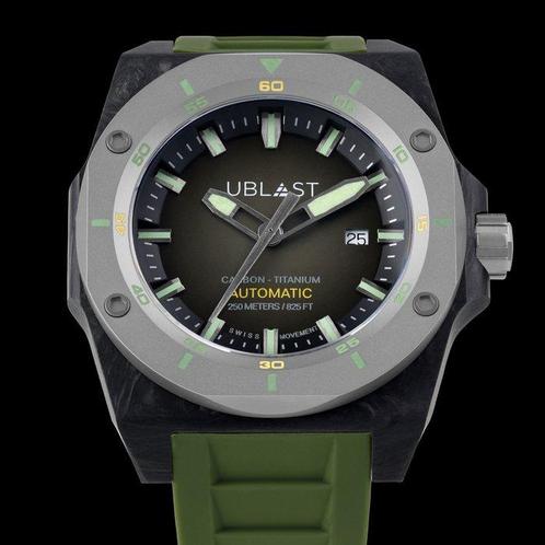 Ublast - Fusion - Forget Carbon & Titanium - UBFSN47GRGN -, Sieraden, Tassen en Uiterlijk, Horloges | Heren