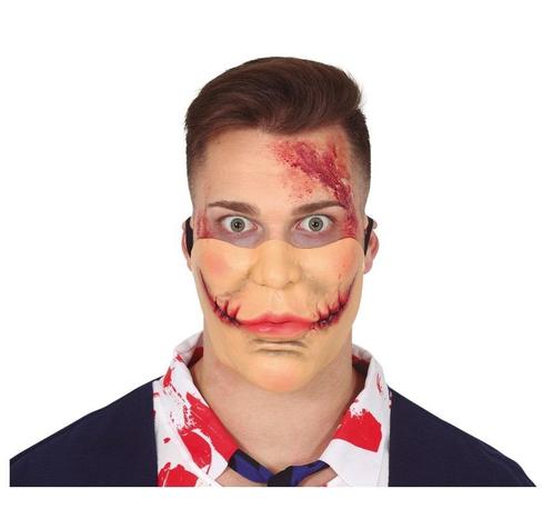 Halloween Half Masker Horror Mond, Hobby en Vrije tijd, Feestartikelen, Nieuw, Verzenden
