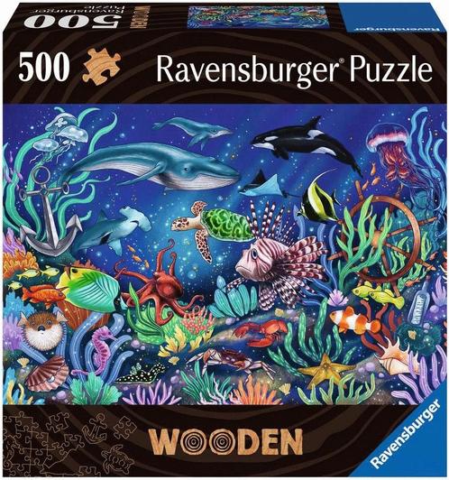 Houten Puzzel - Onder De Zee (500 stukjes) | Ravensburger -, Kinderen en Baby's, Speelgoed | Houten speelgoed, Nieuw, Verzenden