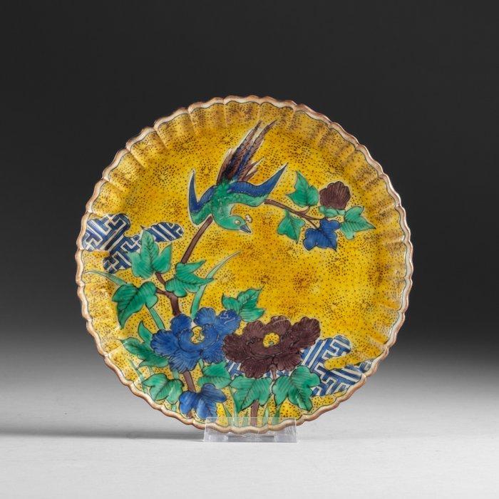 Yoshidaya Ko-Kutani porseleinen schotel - Porselein - Japan, Antiek en Kunst, Antiek | Overige Antiek