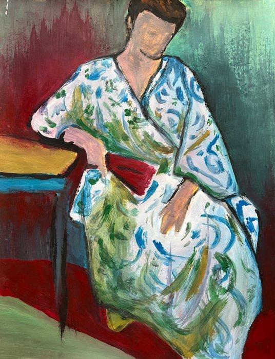 Maya Bo - Unknown in Kimono, Antiek en Kunst, Kunst | Schilderijen | Modern