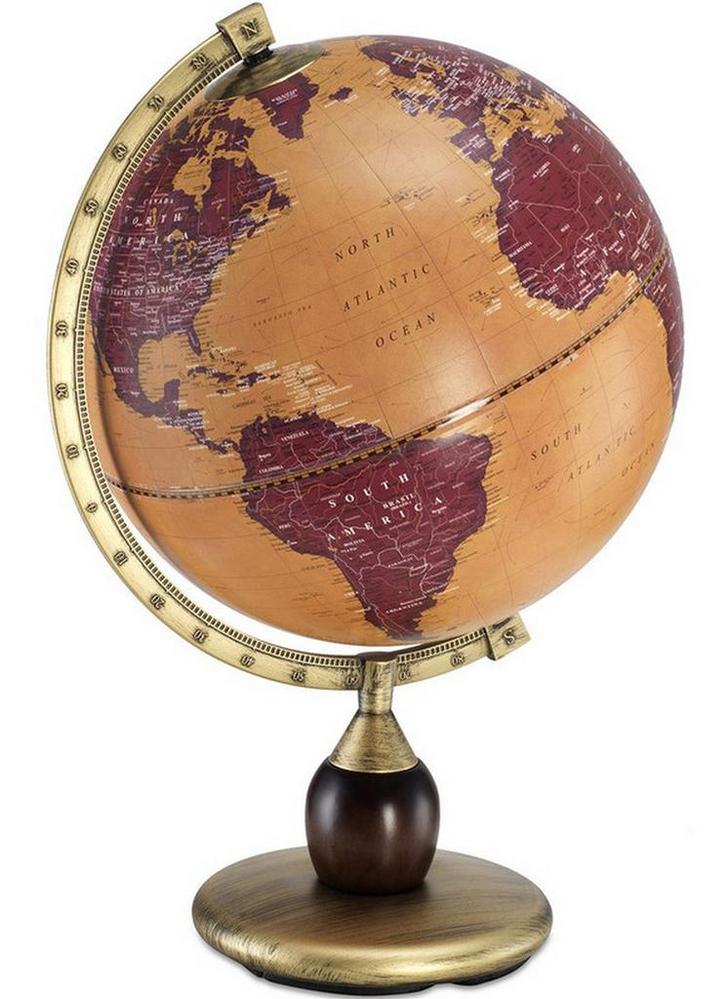 Vintage stijl bureau globe Scorpius 33cm, Huis en Inrichting, Woonaccessoires | Wereldbollen, Nieuw, Verzenden