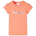 vidaXL Kindershirt met kapmouwen 92 neonoranje, Verzenden, Nieuw