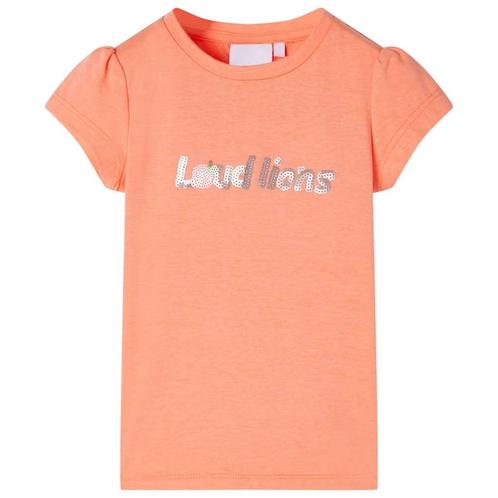 vidaXL Kindershirt met kapmouwen 92 neonoranje, Kinderen en Baby's, Kinderkleding | Overige, Nieuw, Verzenden