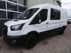 Ford Transit 350 2.0 TDCI 130pk 7 persoons L3H2 DC, Auto's, Bestelauto's, Stof, Gebruikt, Wit, Ford