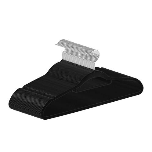 Fluwelen Kleerhangers / Kledinghanger - 50 Stuks - zwart - A, Kleding | Dames, Kledinghangers, Nieuw, Verzenden