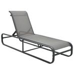 vidaXL Ligbed aluminium en textileen, Tuin en Terras, Verzenden, Nieuw