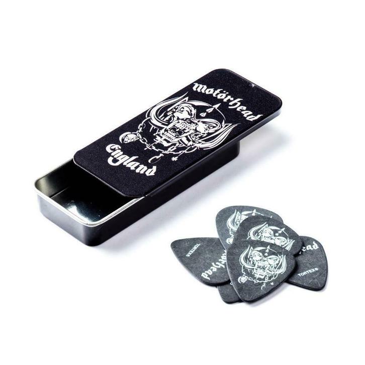 Motörhead opbergblikje met plectrums officiële merchandise, Verzamelen, Muziek, Artiesten en Beroemdheden, Gebruiksvoorwerp, Nieuw