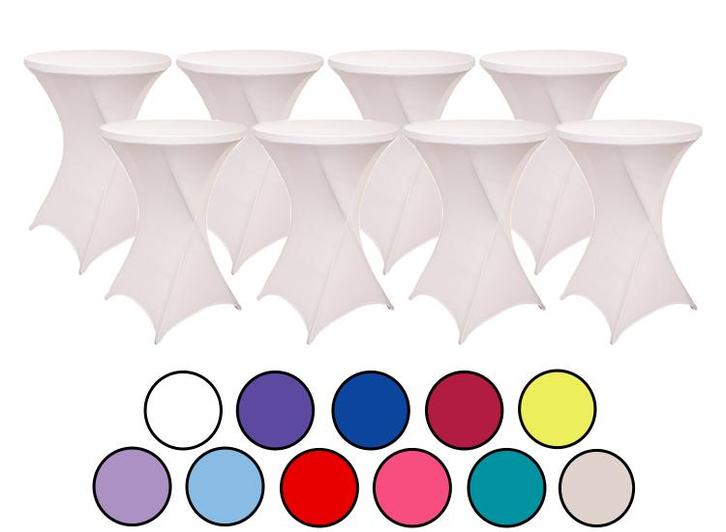 8-pack Statafelrokken - Stretch - 80-85x110 cm - Rood, Huis en Inrichting, Tafels | Eettafels, Nieuw, Verzenden