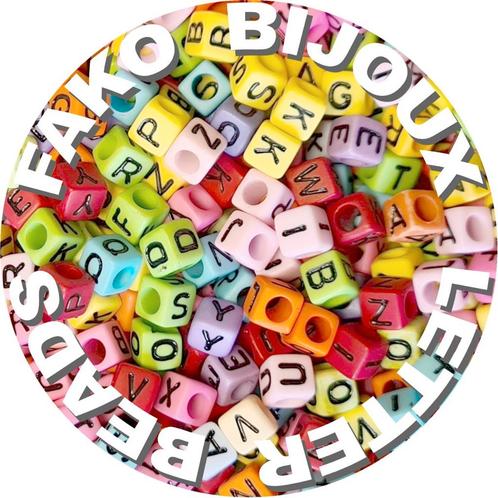 Fako Bijoux® - Letterkralen Vierkant - Letter Beads -, Hobby en Vrije tijd, Kralen en Sieraden maken, Verzenden
