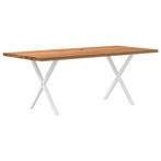 vidaXL Eettafel rechthoekig 200x90x74 cm massief eikenhout, Huis en Inrichting, Tafels | Eettafels, Verzenden, Nieuw