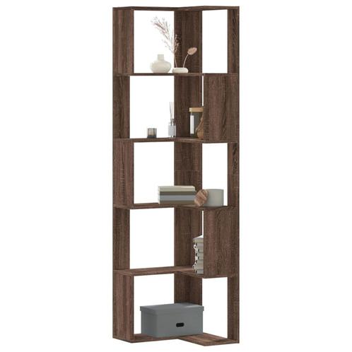 vidaXL Boekenkast 5-laags hoek 50x50x179 cm bewerkt hout, Huis en Inrichting, Kasten | Boekenkasten, 50 tot 75 cm, Nieuw, Overige houtsoorten