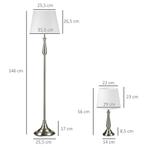 TRUUSK Lampenset Vintage-Design 3-delige Set Met 2 Tafellamp, Huis en Inrichting, Lampen | Vloerlampen, Verzenden, Nieuw
