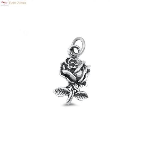 Zilveren roos hangertje, Sieraden, Tassen en Uiterlijk, Kettinghangers, Nieuw, Verzenden