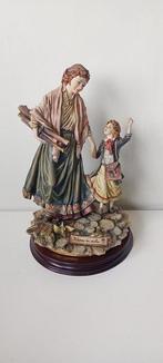 Capodimonte - Beeldje - moeder en kind - Ritorno da scuola