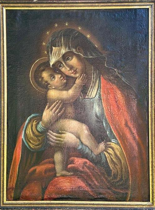Italiaanse school (XVIII) - Madonna With Child, Antiek en Kunst, Kunst | Schilderijen | Klassiek