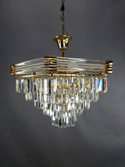 Plafondlamp - rotskristallen - Messing, Kristal -, Antiek en Kunst, Curiosa en Brocante