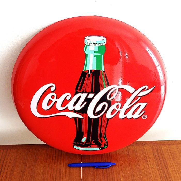Reclamebord Coca-Cola 40cm - Emaille bord - Metaal, Antiek en Kunst, Antiek | Wandborden en Tegels