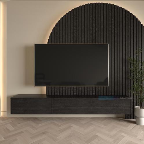Tv meubel Wandmeubel tv meubel zwart mat zwevend tv meubel, Huis en Inrichting, Kasten | Televisiemeubels, 25 tot 50 cm, Nieuw
