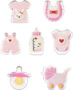 Set met 7 roestvrij stalen koekjesvormen met baby thema, Verzenden, Nieuw, Taarten of Cupcakes, Bakvorm