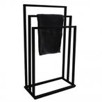 Modern zwart handdoekenrek met 3 armen voor de badkamer, Ophalen of Verzenden, Nieuw