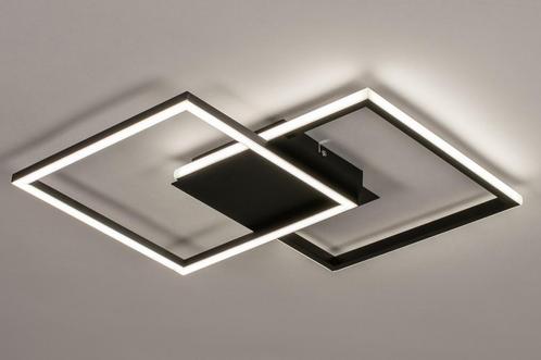 Rietveld Plafondlampen - Zwart - Metaal, Huis en Inrichting, Lampen | Plafondlampen, Verzenden