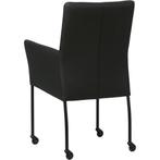 Leren eetkamerstoel Comfort met wieltjes en armleuning -, Huis en Inrichting, Stoelen, Nieuw, Leer, Ophalen of Verzenden, Eén