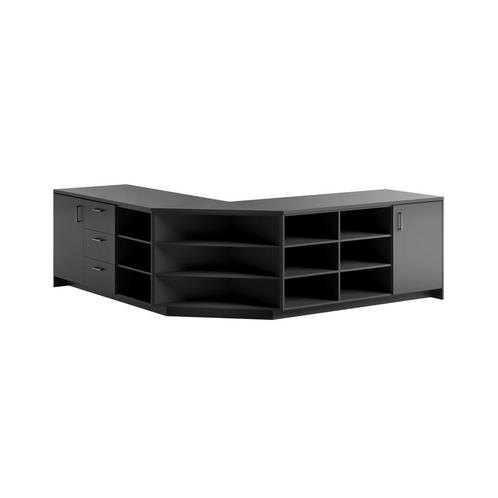 Hoektoonbank TONNY 7 | 480x80cm | Zwart, Zakelijke goederen, Kantoor en Winkelinrichting | Winkel en Inventaris, Verzenden