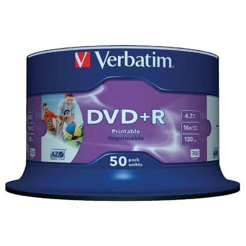 Verbatim DVD+R Wide Inkjet Printable discs op, Computers en Software, USB Sticks, Ophalen of Verzenden