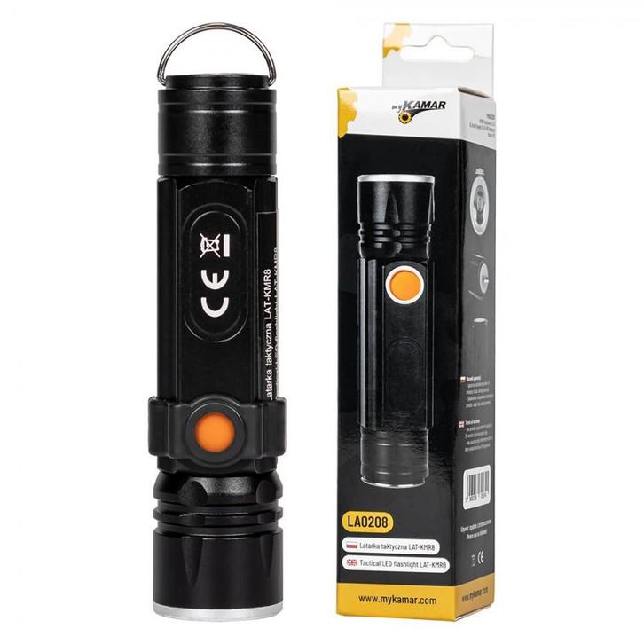 Tactical Led Zaklamp 300 Lumen - Oplaadbare Looplamp - Werkl, Doe-het-zelf en Verbouw, Bouwverlichting, Overige typen, Nieuw, Ophalen of Verzenden