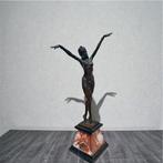 sculptuur, Egyptische danseres - 52 cm - Gepatineerd brons, Antiek en Kunst