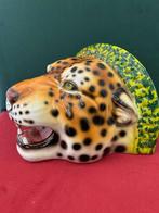 Beeld, Testa di Giaguaro - 19 cm - Keramiek, Antiek en Kunst