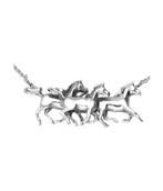 Zilveren Paarden in galop hanger + ketting 45 cm, Verzenden, Nieuw