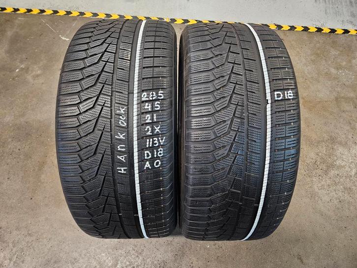 285/45/21 113V HANKOOK WINTER I*CEPT AO D18 5,8MM PROFIEL, Auto-onderdelen, Banden en Velgen, 21 inch, Erkend duurzaam, Winterbanden