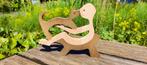 Houten beeldje - Man en kat - Model 05, Nieuw