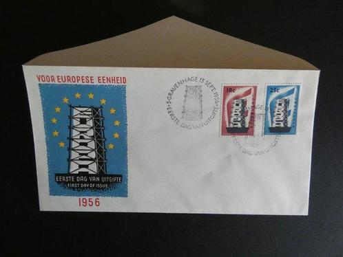 Nederland 1956 - FDC Europazegels op onbeschreven FDC met, Postzegels en Munten, Postzegels | Nederland