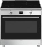 Smeg CG90CIXT inductie fornuis - 90 cm - rvs outlet, Witgoed en Apparatuur, Fornuizen, Verzenden, 60 cm of meer, Nieuw, 4 kookzones