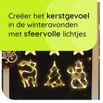 Kerstverlichting Raam Kerstboom, Rendier, Sneeuwpop -, Verzenden, Nieuw