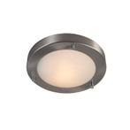 Moderne plafonnière staal 18 cm IP44 - Yuma, Nieuw, Overige materialen, Minder dan 50 watt