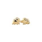 Gouden olifant oorstekers 14 karaat, Sieraden, Tassen en Uiterlijk, Oorbellen, Verzenden, Zo goed als nieuw, Goud, Goud