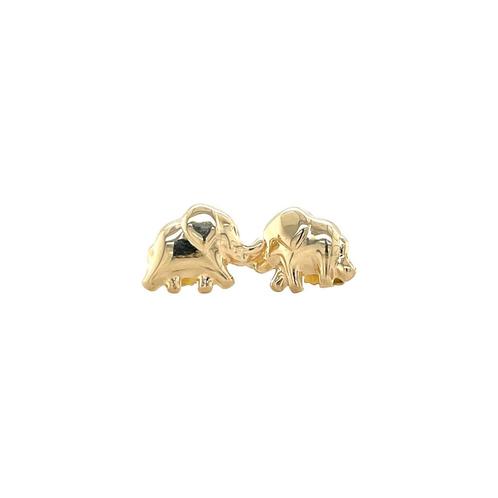 Gouden olifant oorstekers 14 karaat, Sieraden, Tassen en Uiterlijk, Oorbellen, Goud, Zo goed als nieuw, Goud, Verzenden