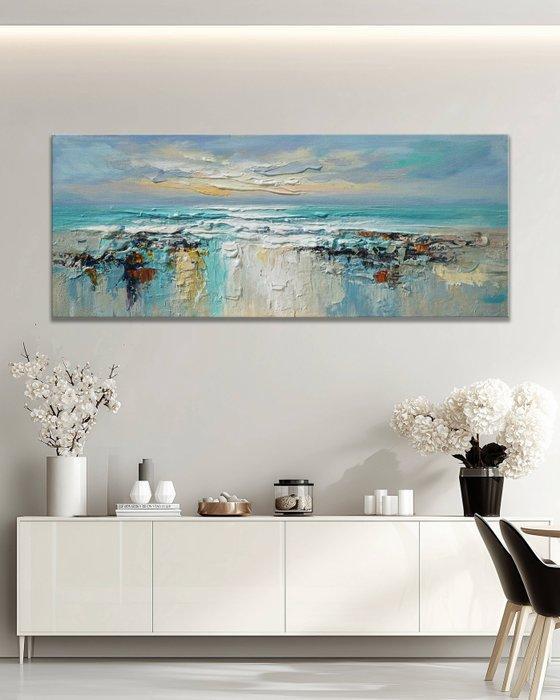 StefanoArt - Seafoam Serenity, Antiek en Kunst, Kunst | Schilderijen | Modern